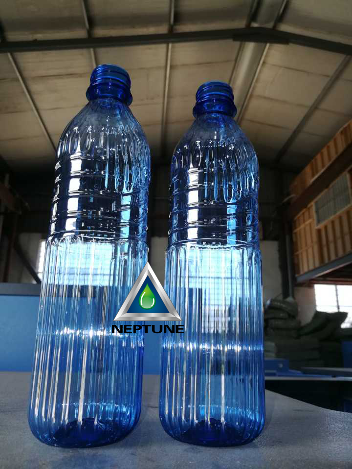 Own your unique design without any copyright issue. Neptune blow molding machine produce really bottle is 100% same with bottle design.