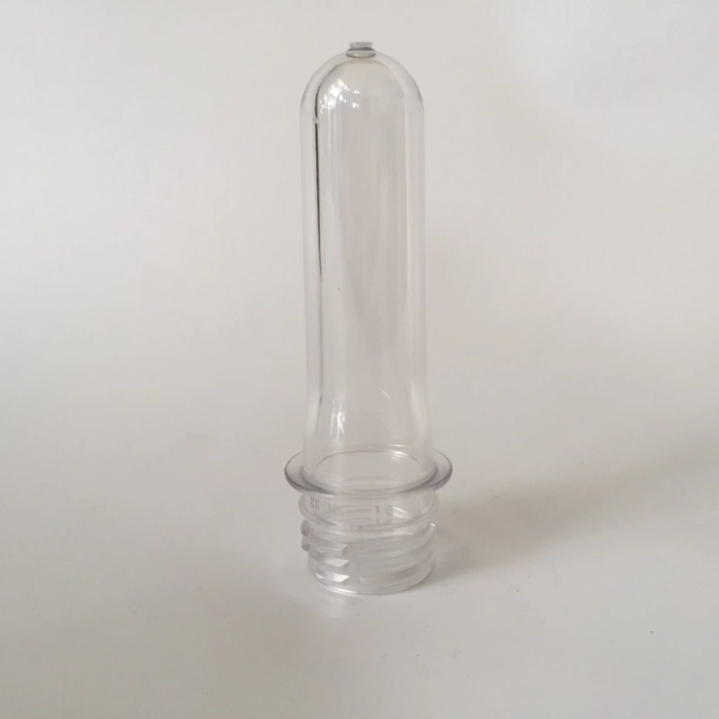Transparent water bottle preform tube