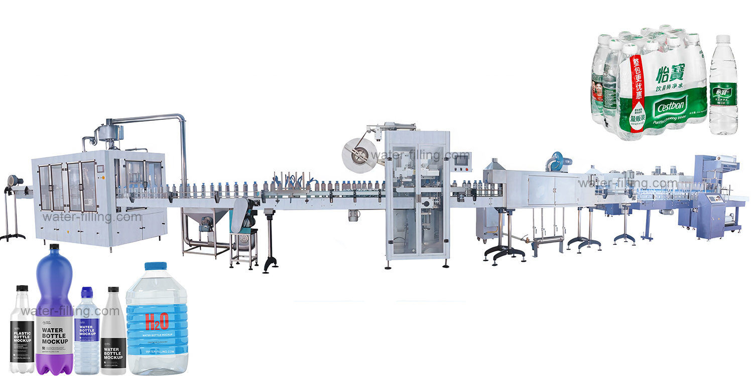 complete water filling machine production plant for 200ml to 2 liter bottle water fully automatic
