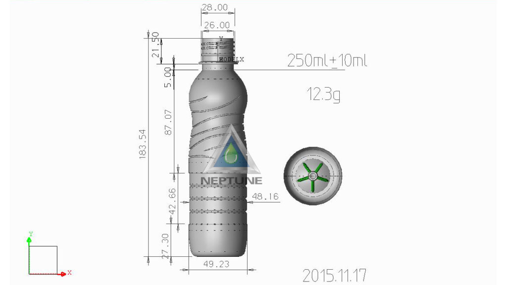 an Nice 250ml water bottle design 
