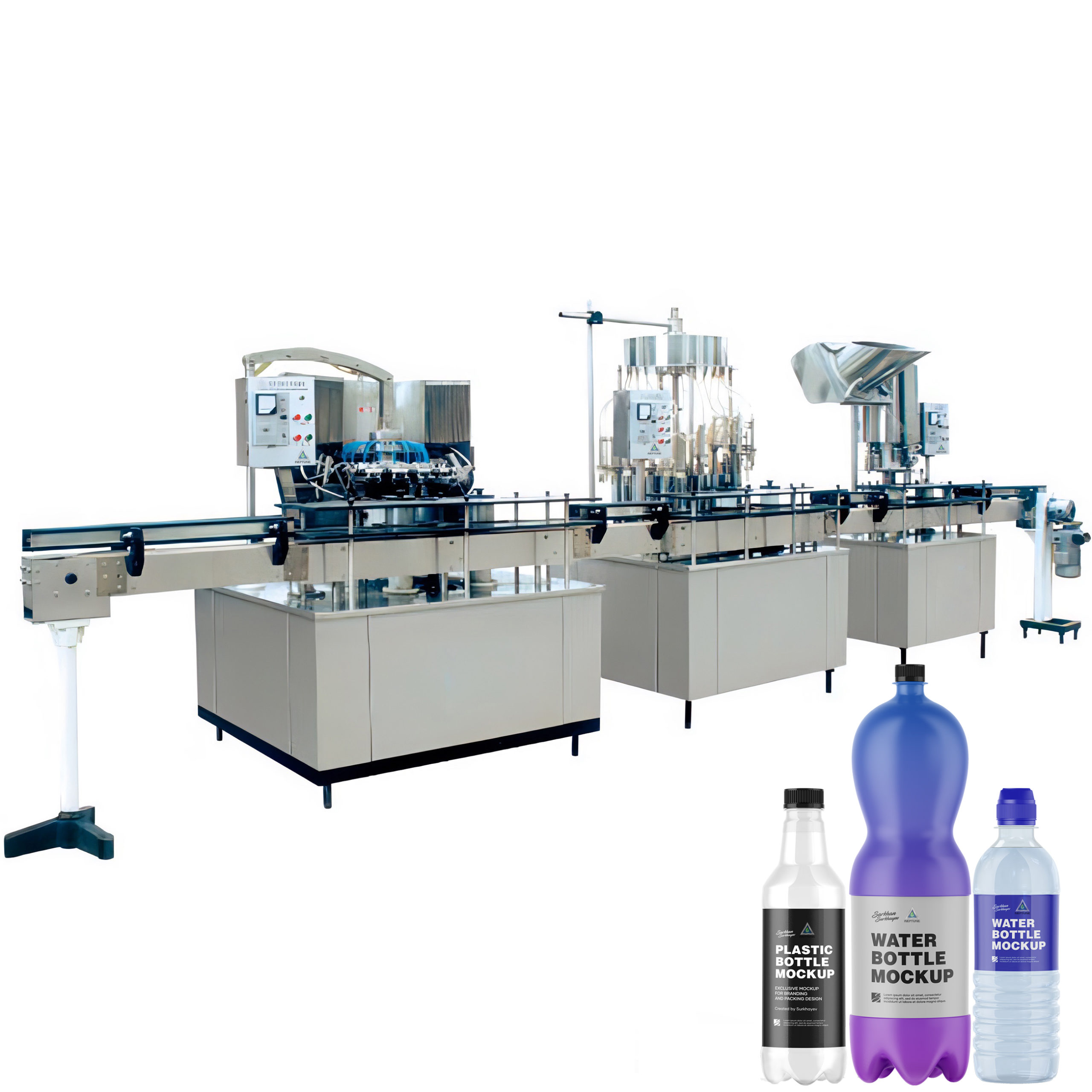 3in1 bottle water washing filling capping machine scaled