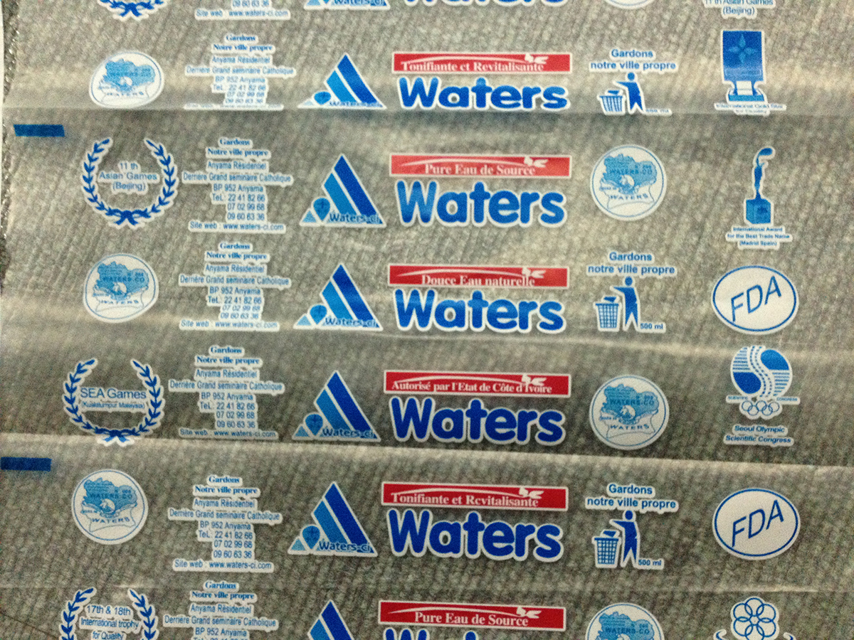 pure water sachet water color code