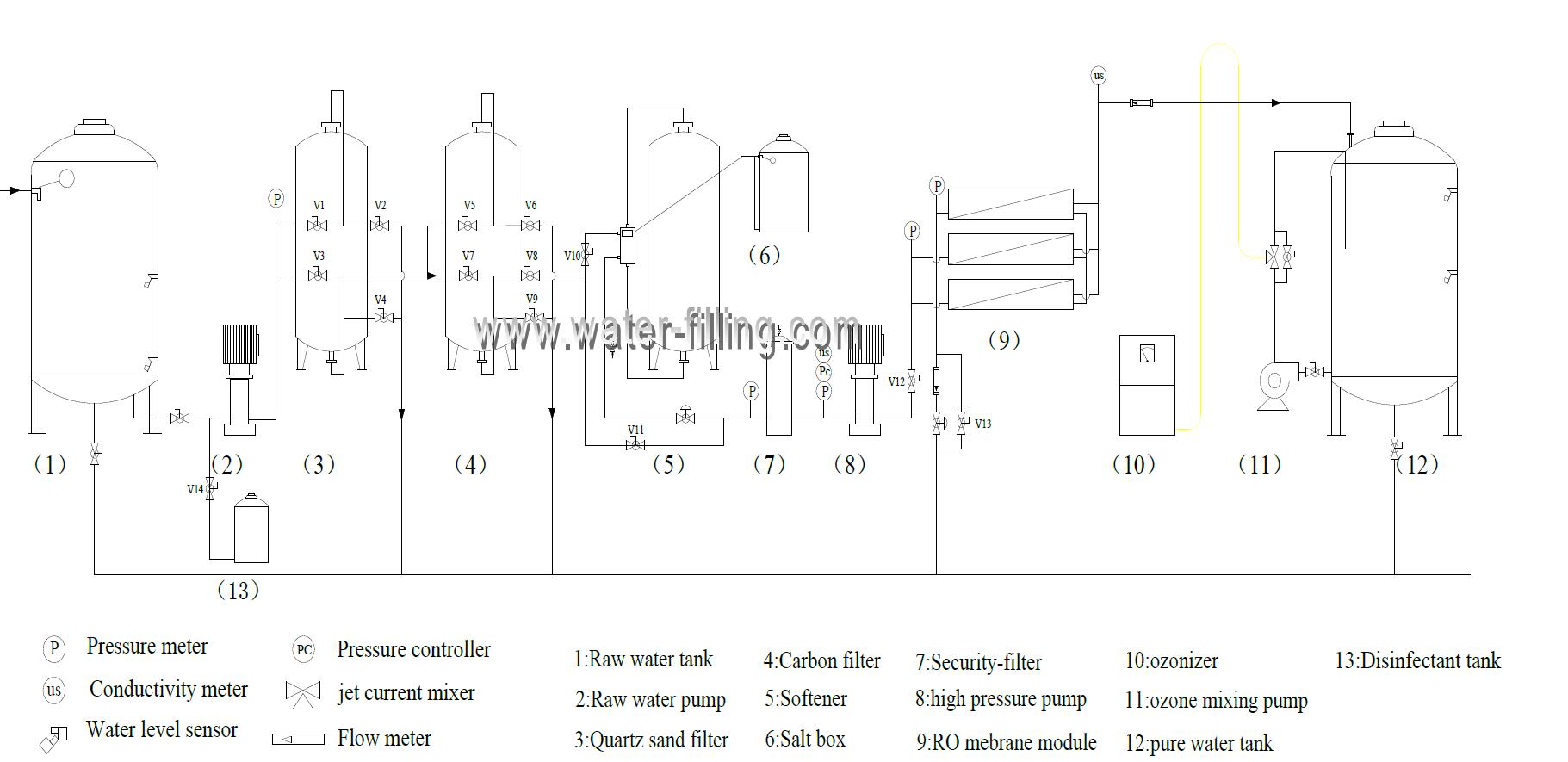 process of 5000LPH Water Treatment Machine