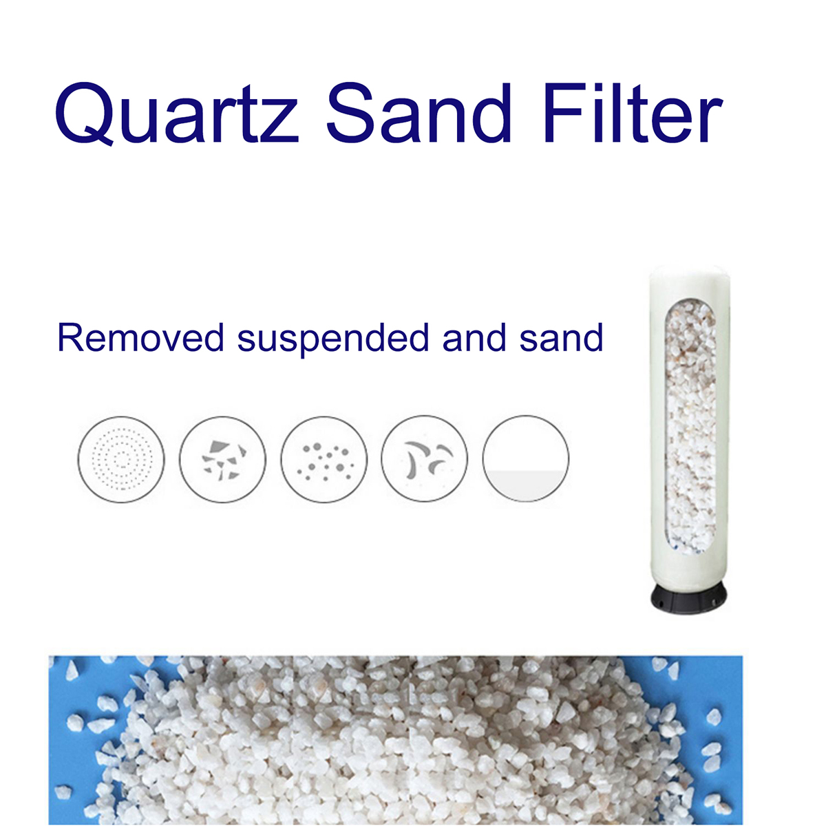 the quartz sand filter for RO water purifier machine 1