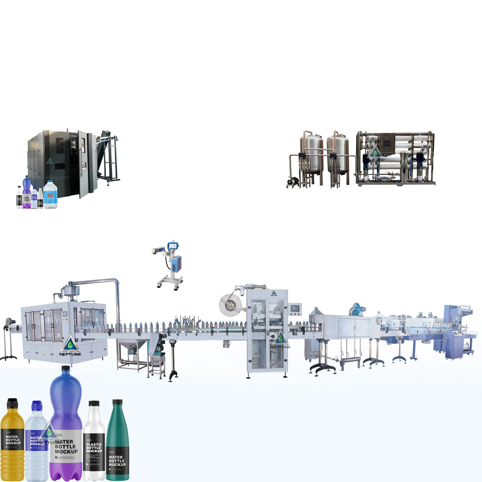 6000BPH AUTOMATIC SMALL BOTTLE WATER BOTTLING PLANT